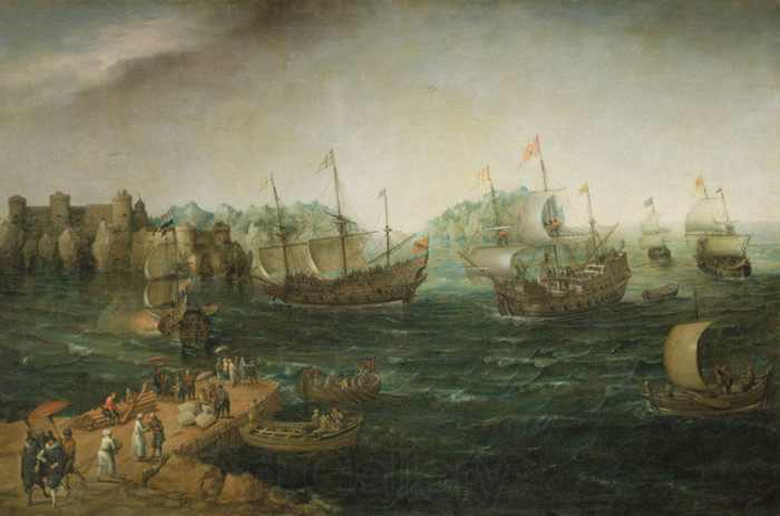 Hendrik Cornelisz. Vroom Ships trading in the East.
